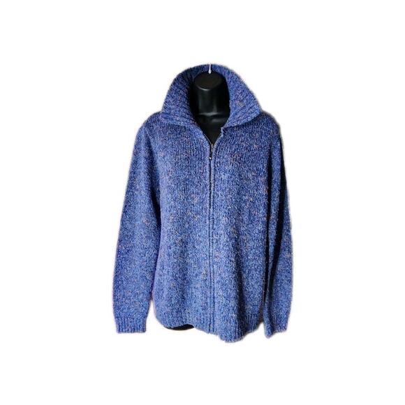 croft barrow Full Zip Up Sweater Blue Girls XLarge Juniors - Picture 2 of 15